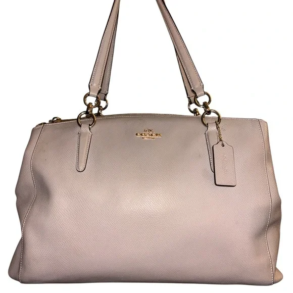 Coach Christie Carryall F36606 Leather Shoulder Bag with Gold Accents - Picture 1 of 13